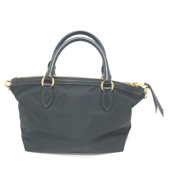Prada Triangle Handbag 2way Bag Black - Picture 2 of 10